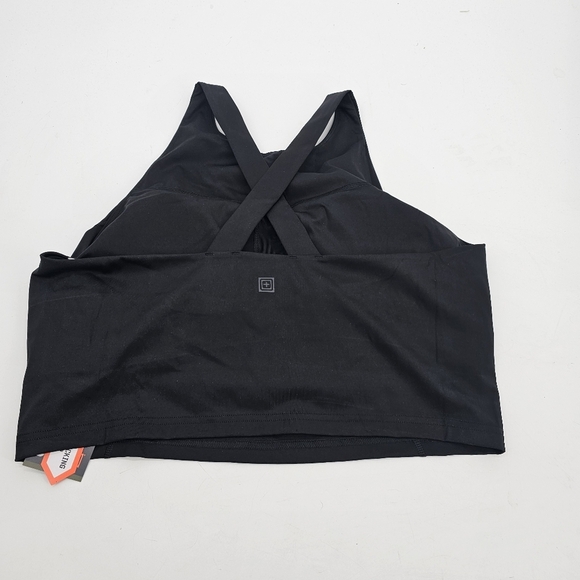 5.11 Black PT-R Max Effort Crop Long Line Sports Bra Athletic Top Size Xl New - Picture 2 of 7